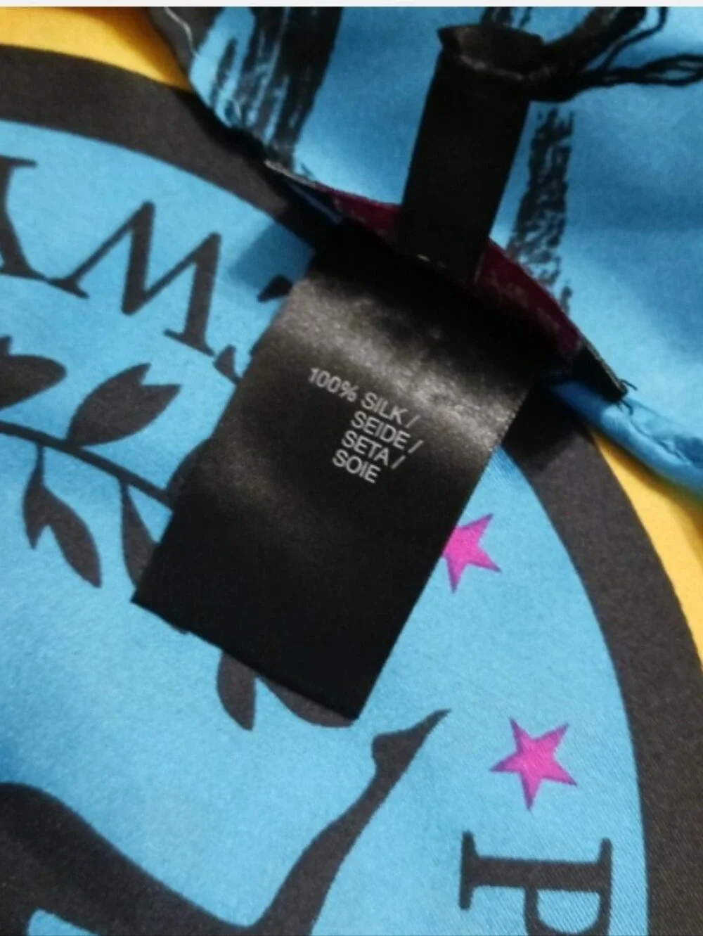 NWT Patricia Field Limited Edition Colorful Pop Art Silk Scarf  39